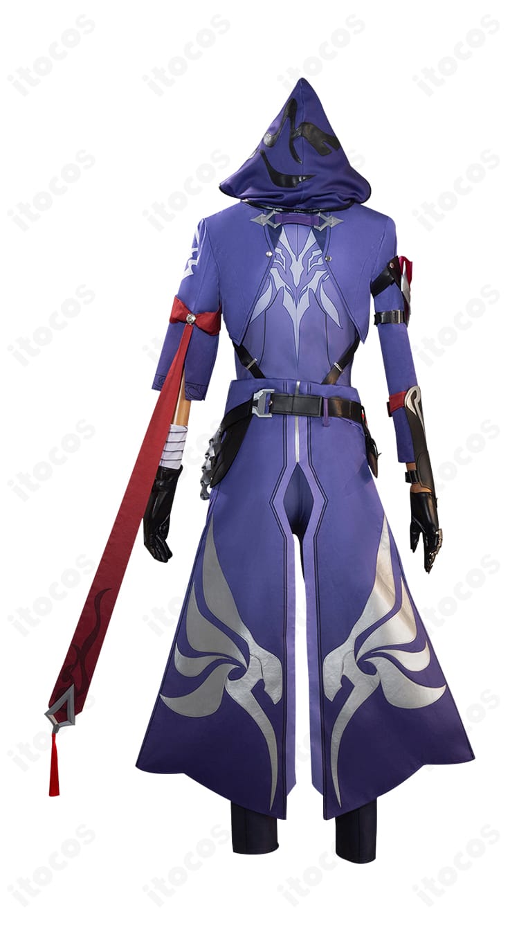 モゼ コスプレ衣装の背面。コート裾のラインや背中の装飾配置まで再現されたディテール。