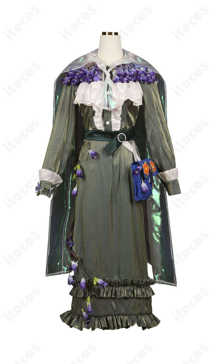 玩具職人 アニー・レスター 清潔な翼コスチュームの正面全景。ドレスとマントの美しい仕上がり。