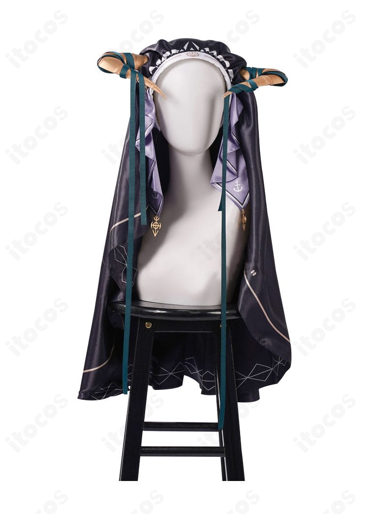 宝鐘マリン 海賊スタイルのヘッドアクセ正面装飾（モチーフ・飾り縁）のクローズアップ