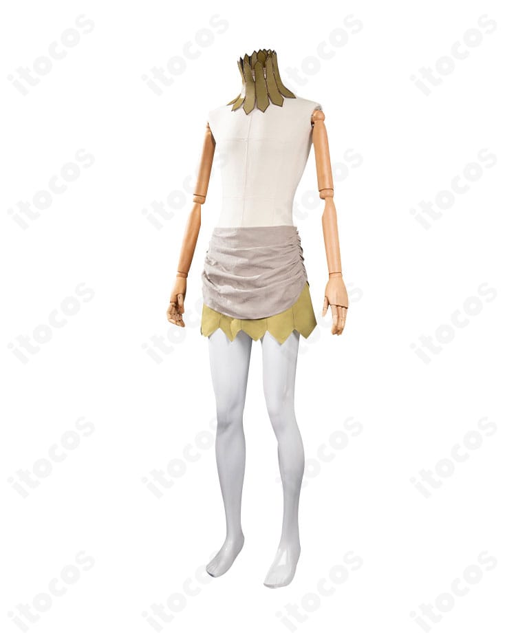 ダンジョン飯 リシオン コスプレ衣装 左側のディテール。全体バランスと装飾配置が分かるサイドビュー