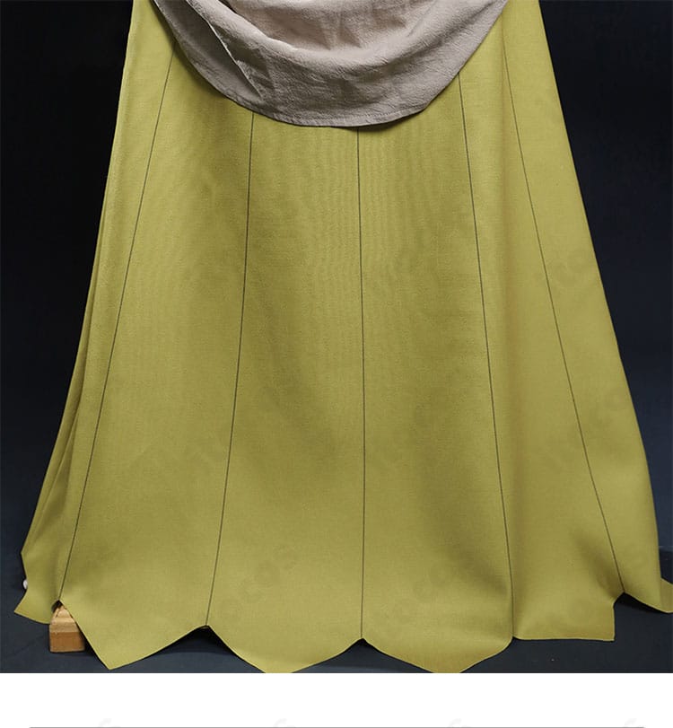 シスヒス衣装のスカート装飾。裾デザインとレイヤードの柄・装飾パーツを詳細に表現