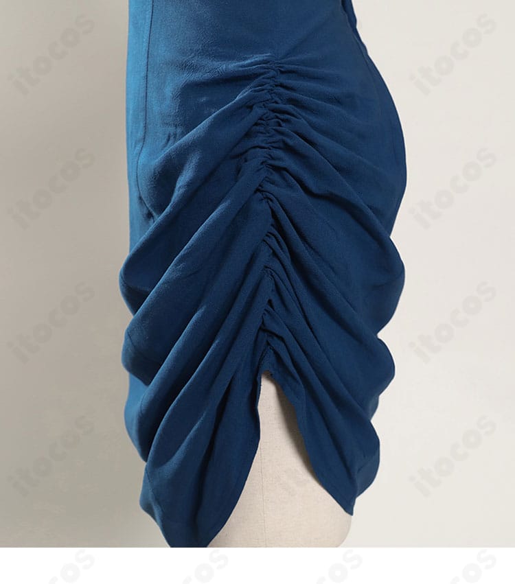 ダンジョン飯 マルシル ワンピースのスカート側面のシワ表情と生地感