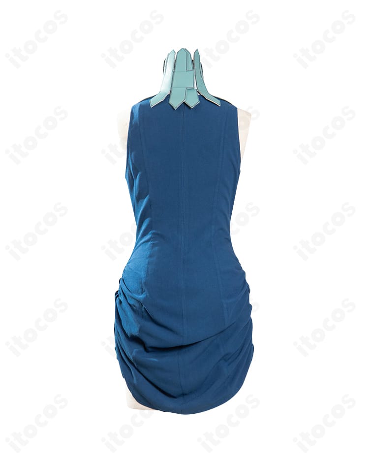 ダンジョン飯 マルシル コスプレ衣装の背面。ファスナー位置と後ろ姿のライン