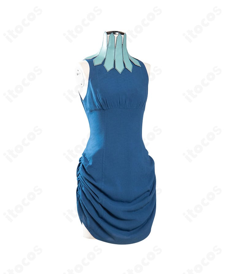 ダンジョン飯 マルシル コスプレ衣装の右側面ディテール。袖口とラインの見え方