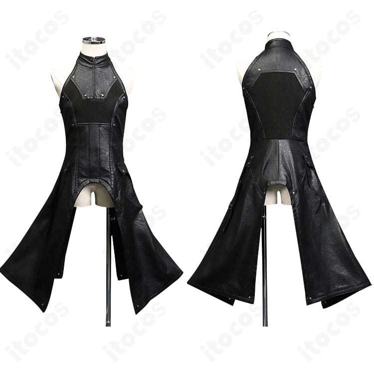 セフィロス 羽刃の修験装コスプレ衣装・上着の前後ディテール。縁取りと留め具の構造を解説