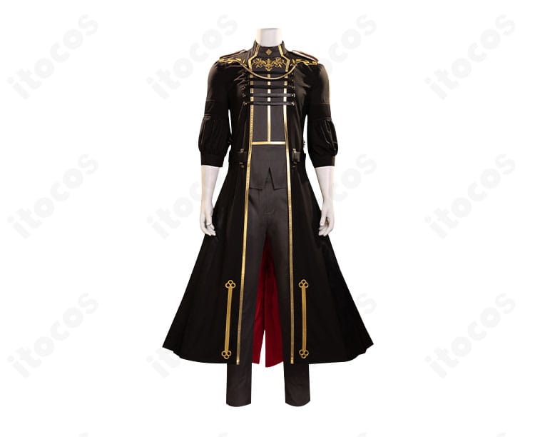 神羅軍正礼装コスプレ衣装の前面装飾ディテール。胸元からウエスト周りの意匠