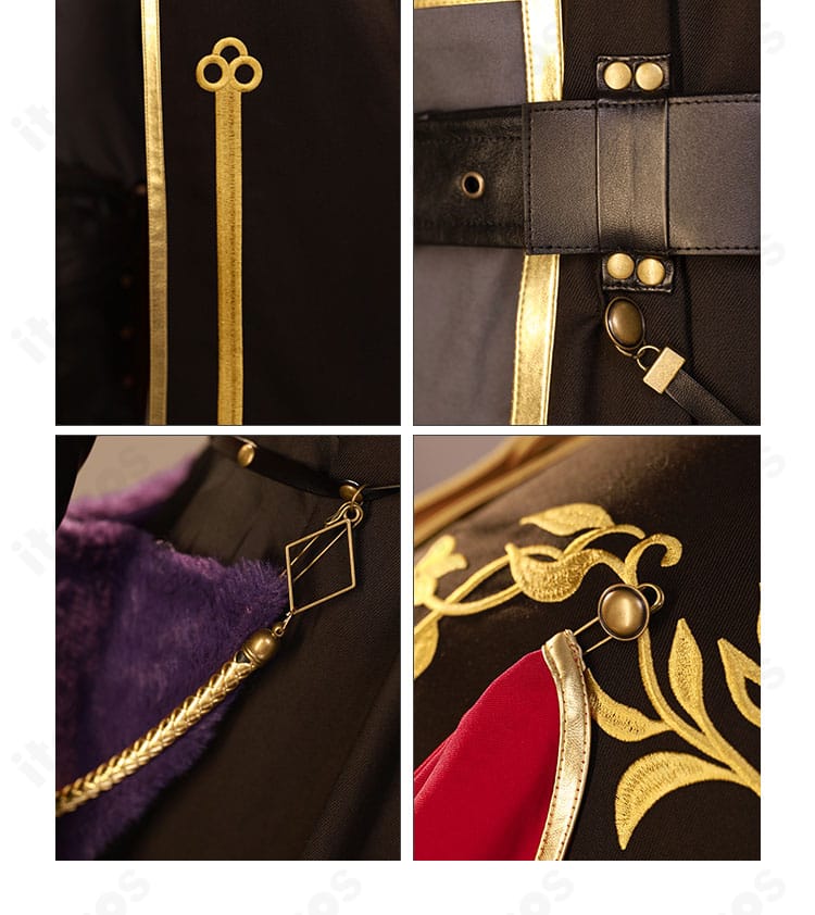 セフィロス神羅軍正礼装コスプレ衣装の装飾全体を俯瞰したイメージ