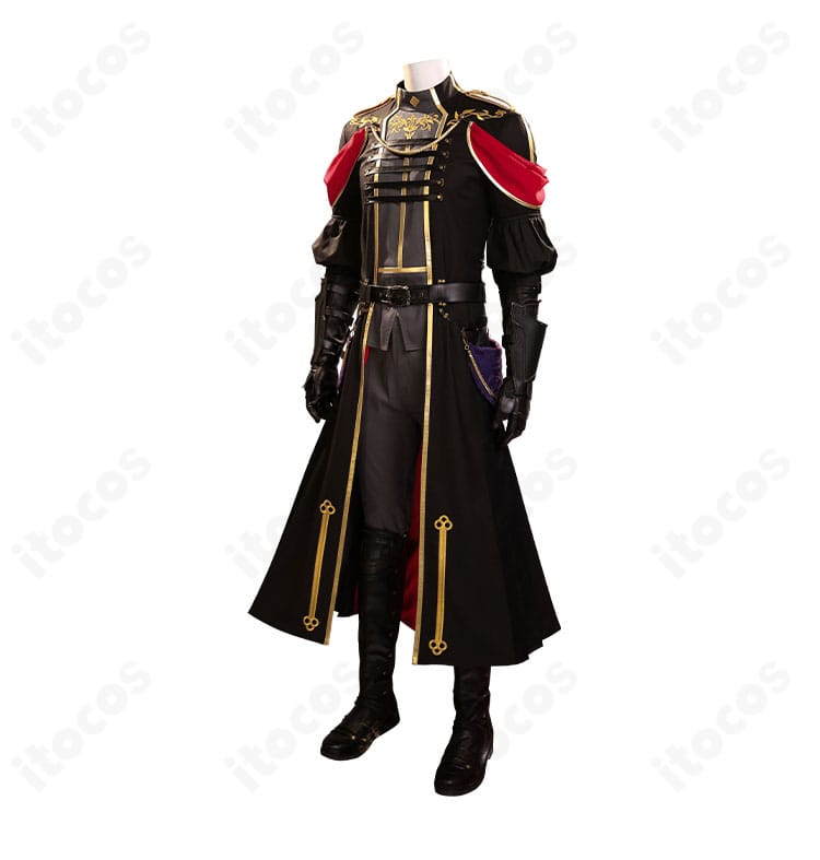 セフィロス（青年）神羅軍正礼装コスプレ衣装の右側ディテールと肩飾りの形状