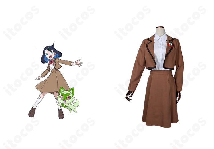 ポケットモンスター リコのセキエイ学園制服コスプレ衣装とキャラクター比較イメージ｜高再現デザイン