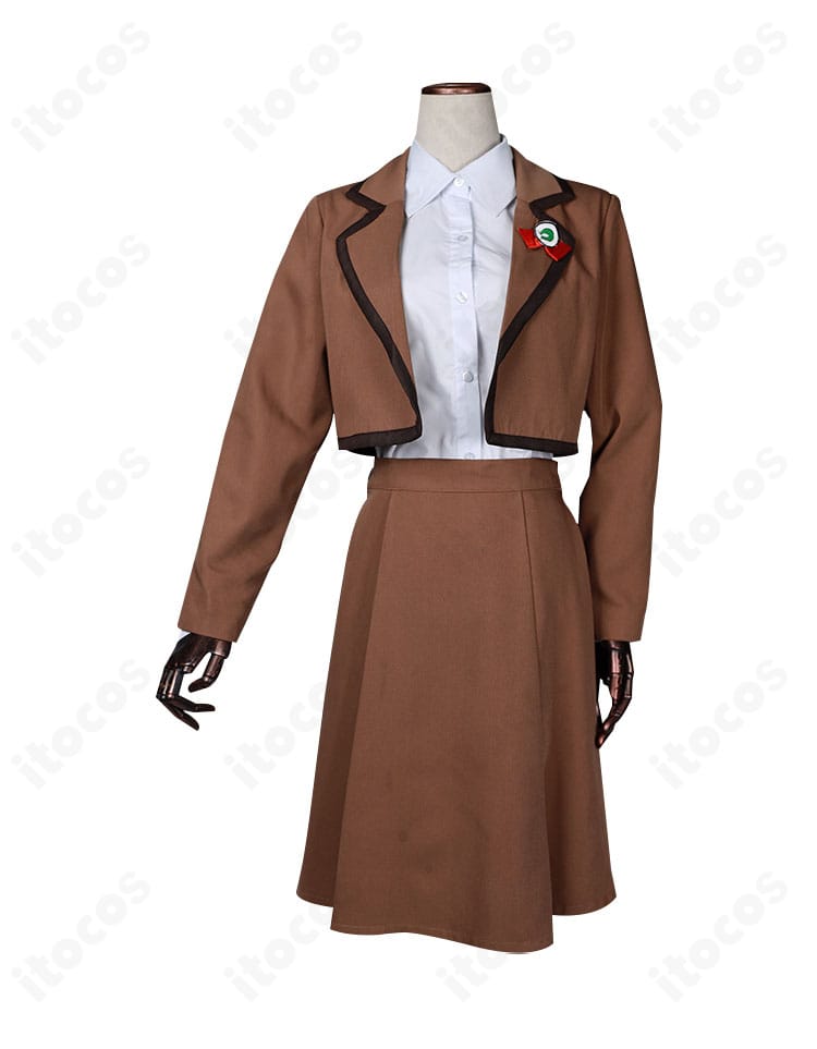 ポケットモンスター リコ セキエイ学園制服コスプレ衣装の正面全体像｜ブレザーとスカートの配色