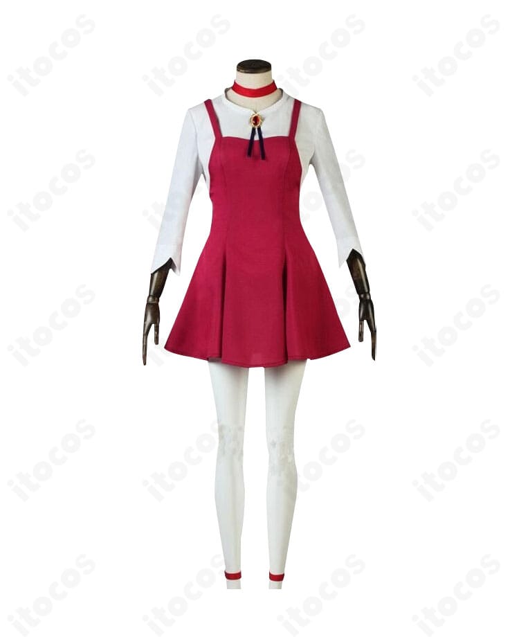 ゲゲゲの鬼太郎 ネコ娘 コスプレ衣装の正面アップ。トップスとスカートの質感や縫製の丁寧さが分かる商品画像