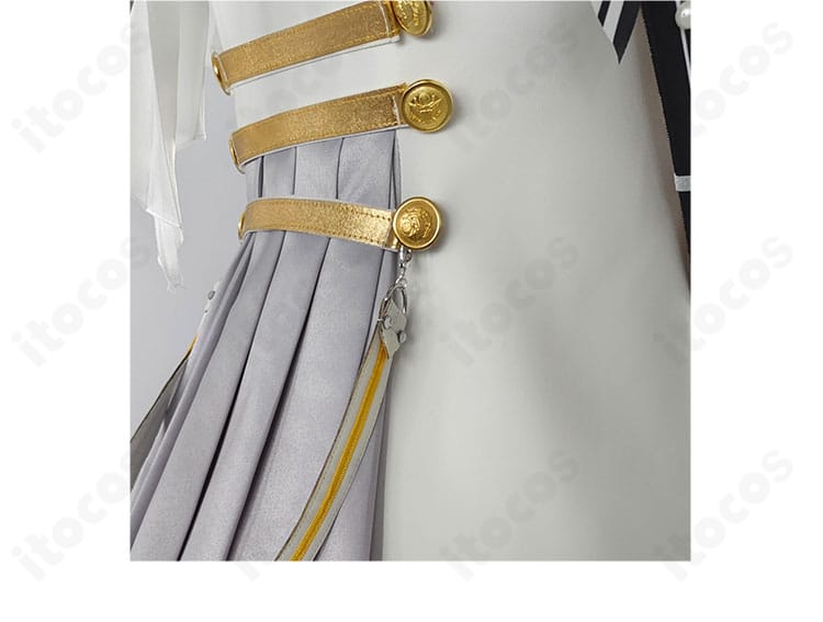 鏡音リン衣装の腰部装飾ディテール。配置バランスと縫製の丁寧さを示す拡大写真