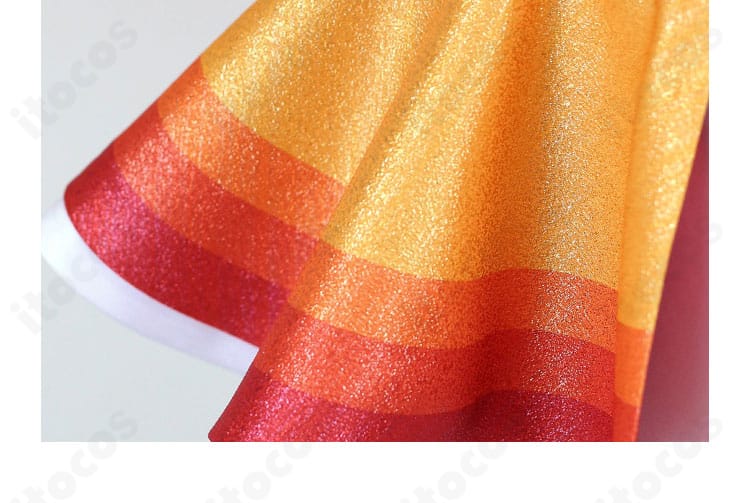 セレナ衣装のスカート装飾とフレア感。可動時の揺れが美しい