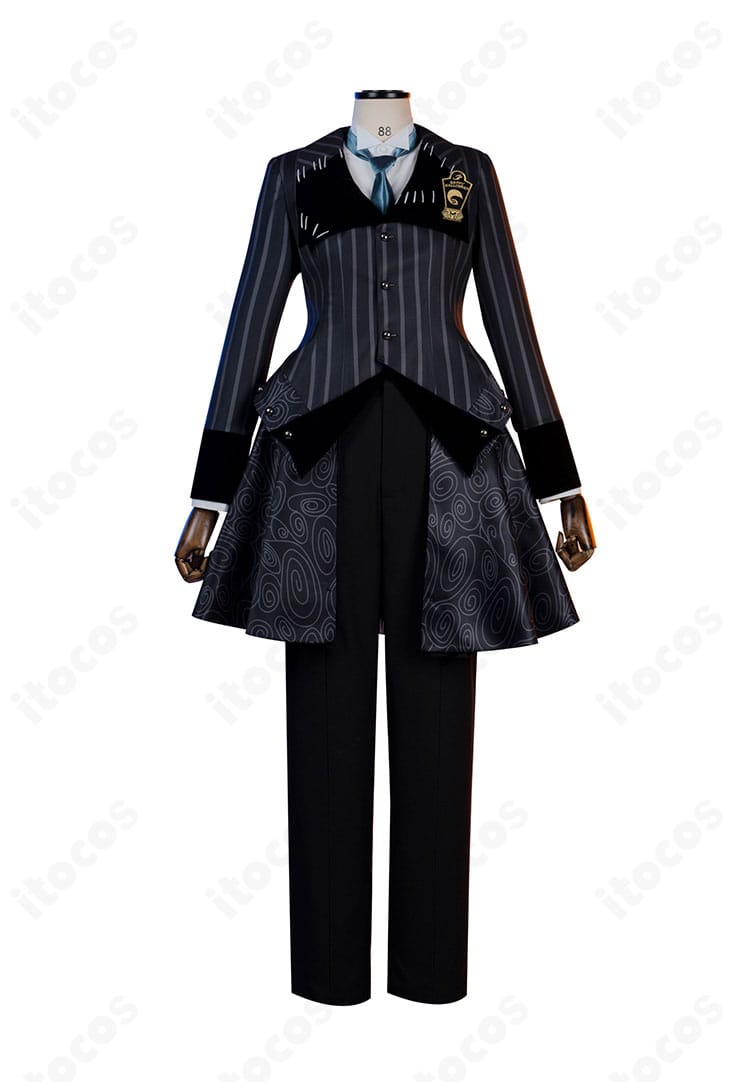 リドル・ローズハート ナイトメアースーツの正面全身。装飾配置と配色がわかる詳細ショット