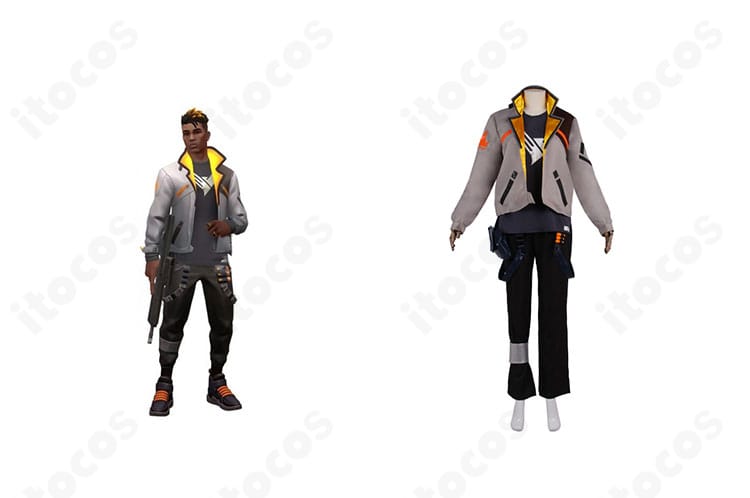 ヴァロラントのフェニックスを再現したタクティカル系コスプレ衣装の全身イメージ