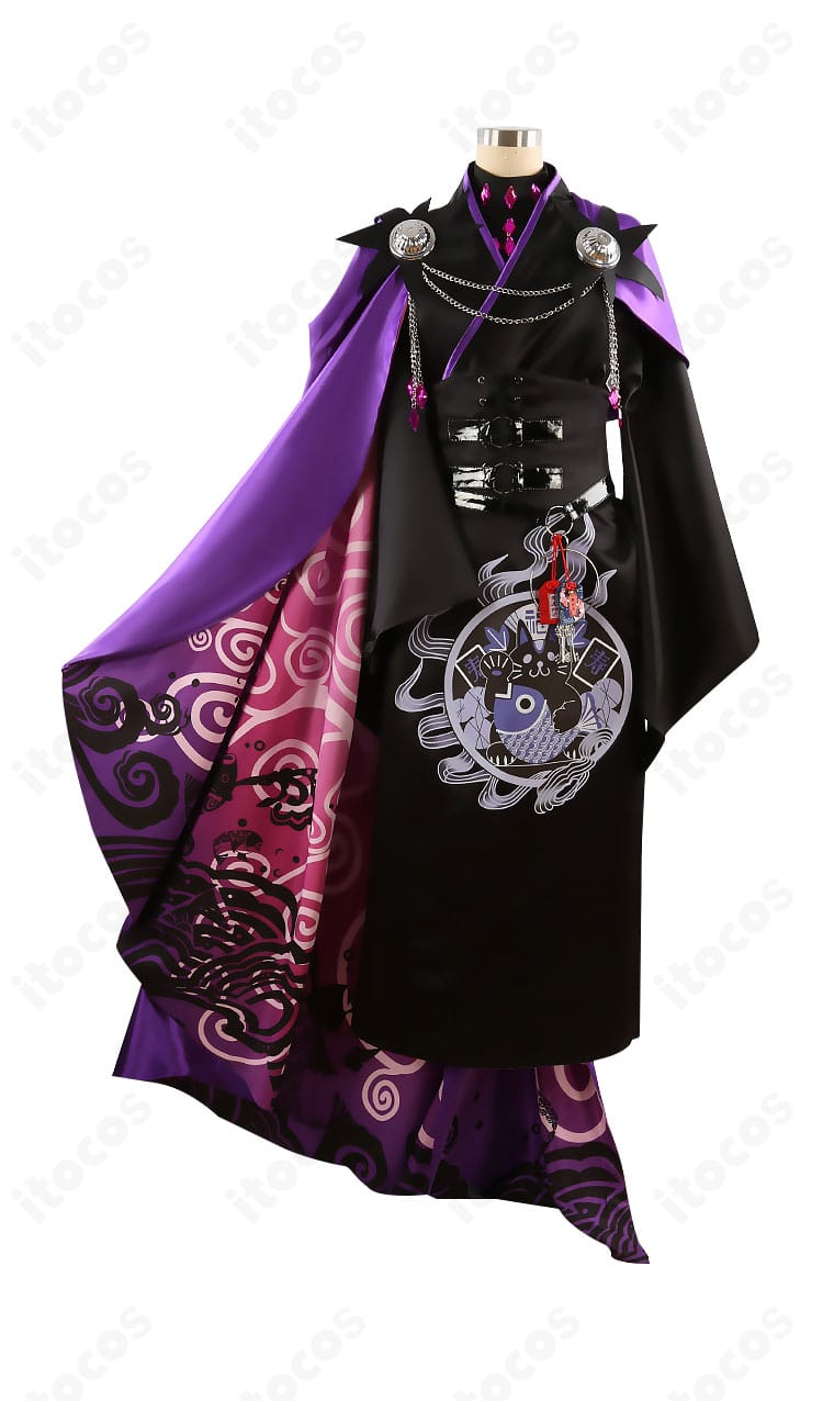 FGO 巌窟王 エドモン・ダンテス 英霊博装コスプレの正面全身。黒基調のフォーマルな意匠が特徴。