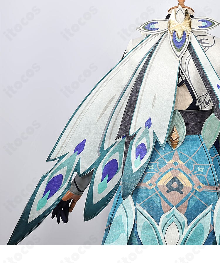 背中装飾の近接。中央パーツとリボンの重なりを丁寧に再現。