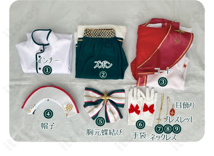 スタフェス衣装のパンツ装飾クローズアップ。サイドの意匠と縫製ラインを強調