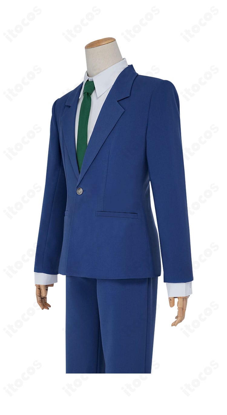 名探偵コナン 工藤新一衣装の左側面。学園制服らしいクールな印象とフィット感を伝えるアングル。