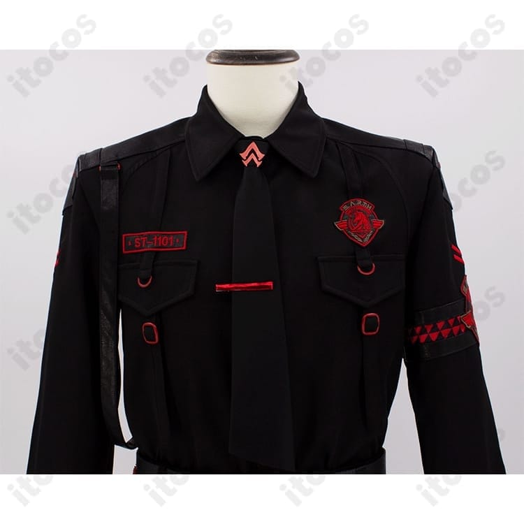 恋と深空 セイヤ Evol特殊部隊・黒制服コスプレ 高再現で動きやすく撮影会に最適 - 5枚目の画像