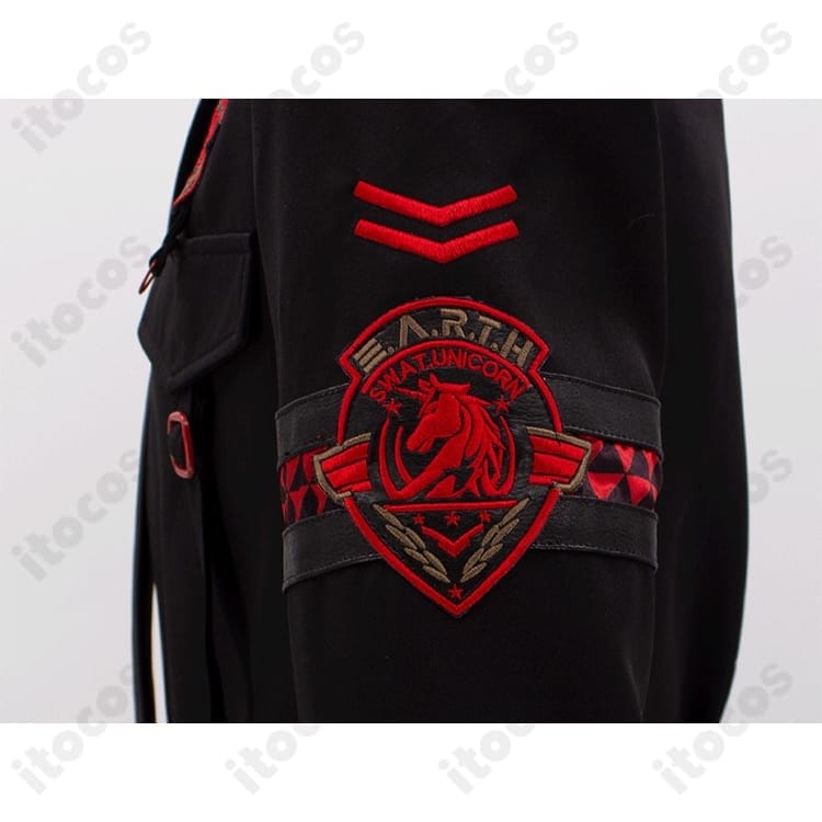 恋と深空 セイヤ Evol特殊部隊・黒制服コスプレ 高再現で動きやすく撮影会に最適 - 6枚目の画像