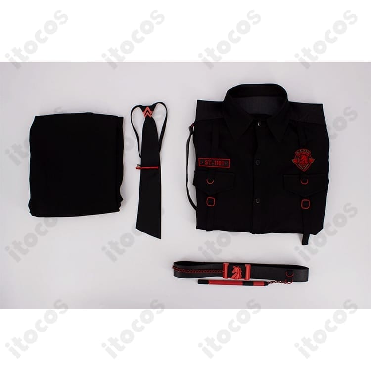 恋と深空 セイヤ Evol特殊部隊・黒制服コスプレ 高再現で動きやすく撮影会に最適 - 7枚目の画像