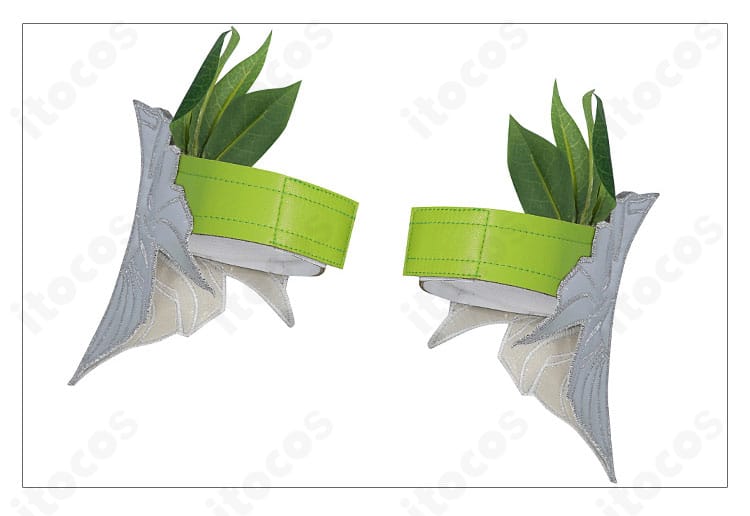 ノフィカ衣装の付属小物・アクセサリーの集合画像。セット内容の質感を確認可能。