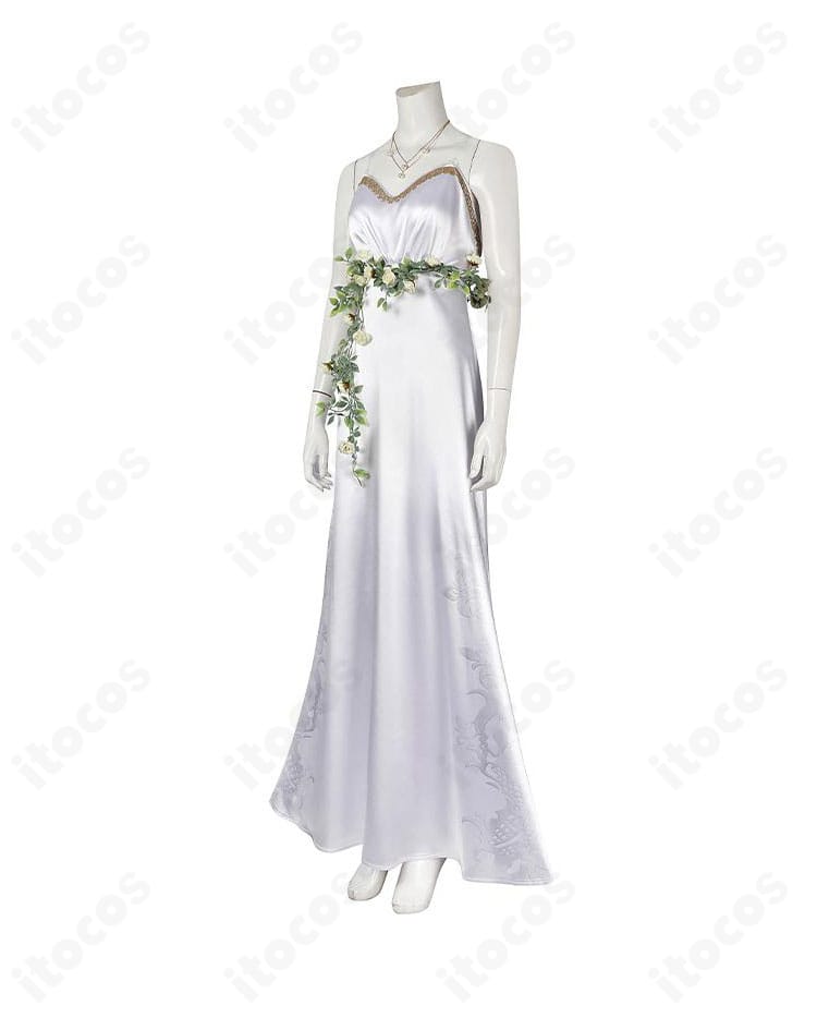 ファイナルファンタジーVII リバース版エアリスのドレス正面。胸元から裾までのラインと配色を忠実に表現