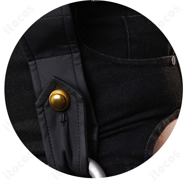 袖カバーの装飾と形状が分かるディテール写真