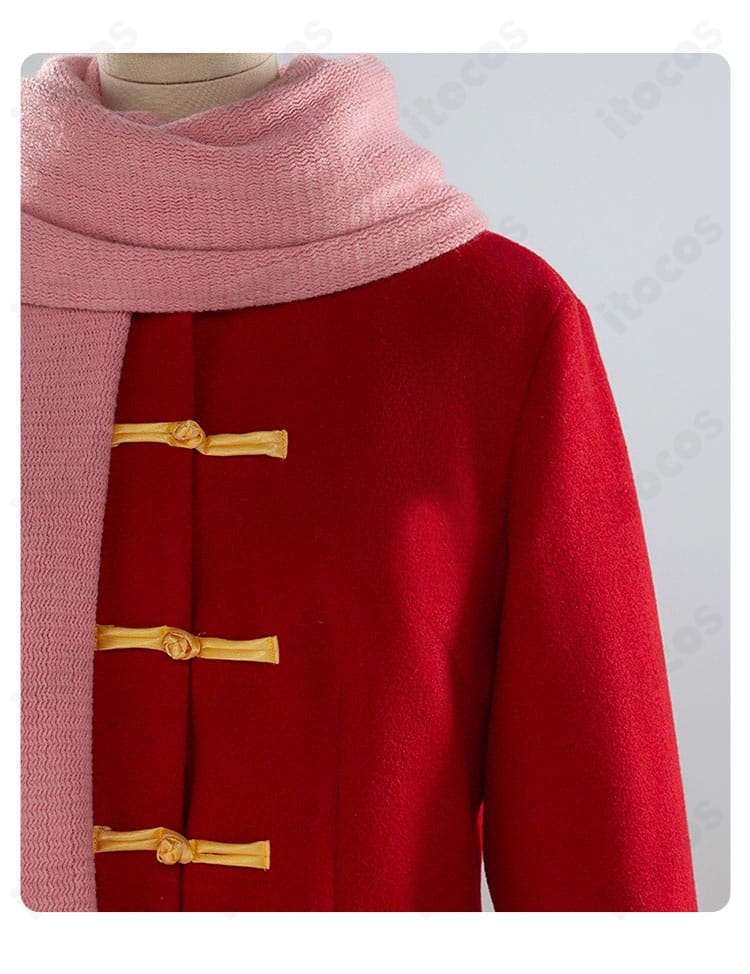 肩から袖にかけての装飾とステッチワークが見えるディテール写真。