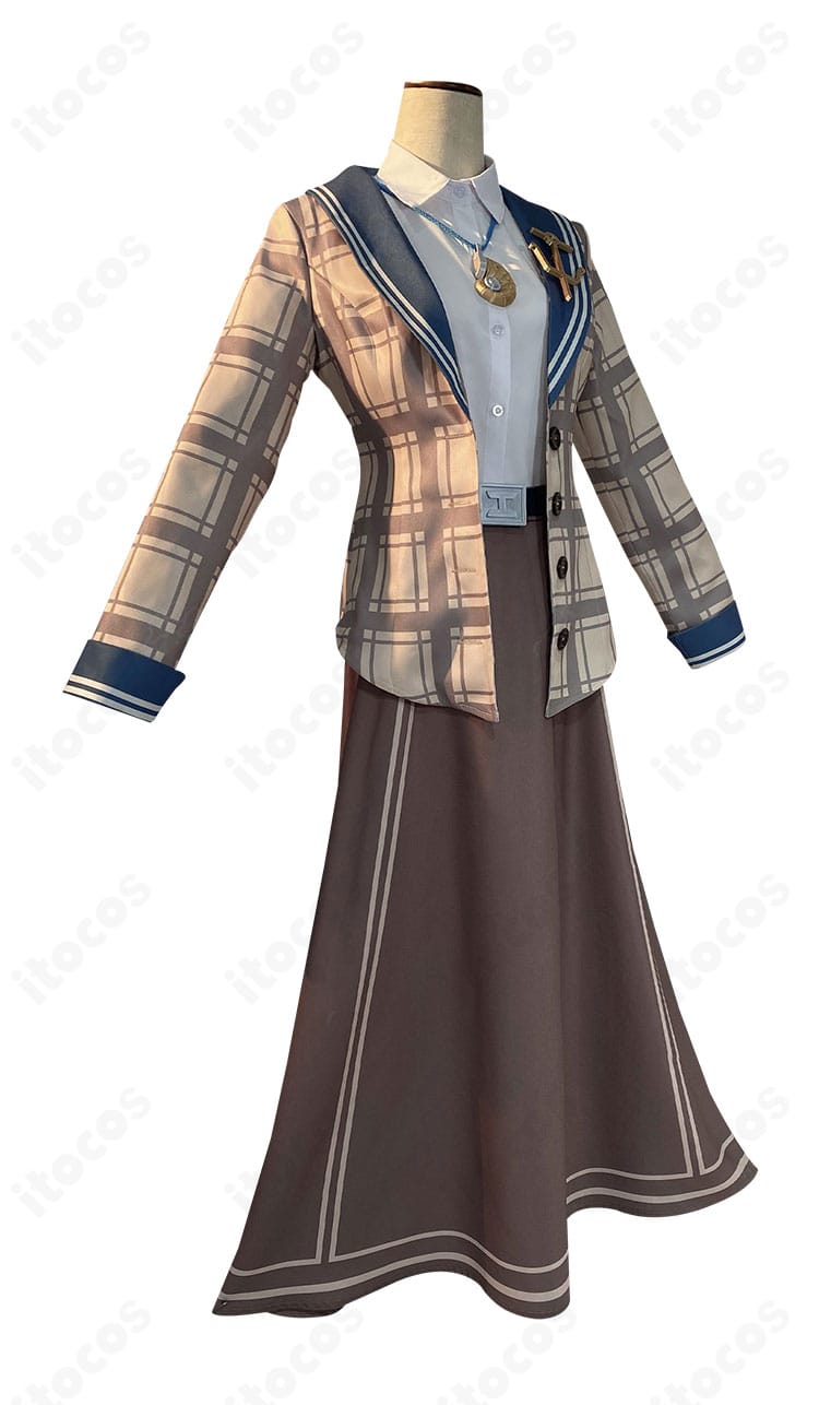 第五人格 アリス・デロス衣装の側面ディテール｜コートのラインとベルト位置、袖口の仕立てを確認