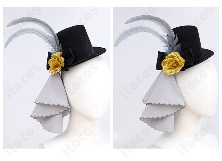 ブルーアーカイブ 伊落マリー アイドル衣装の帽子ディテール。縁取りや装飾パーツの作り込みをクローズアップ。