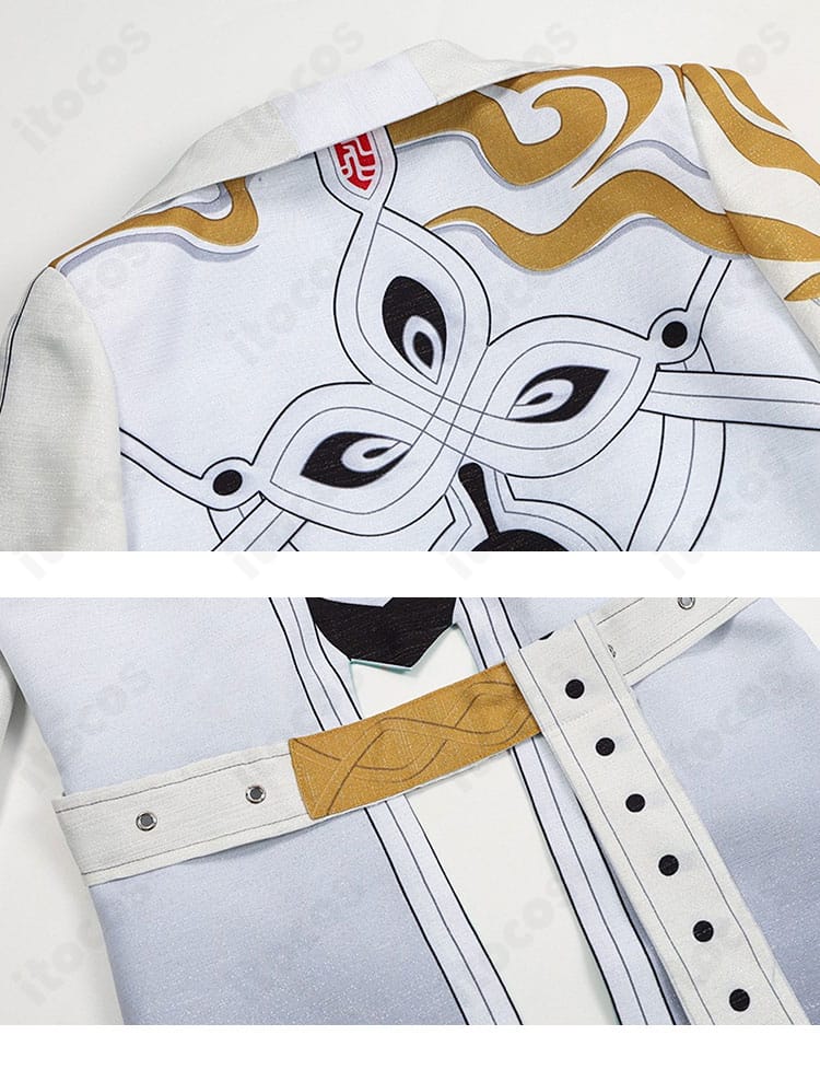 飛霄コスプレ 外套背面のメイン装飾ディテール