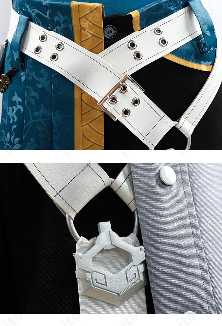 飛霄コスプレ 腰帯と装飾パーツの詳細
