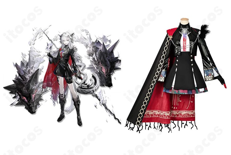 アークナイツ ラップランド 荒廃テイストのコスプレ衣装とキャラクター比較の正面画像
