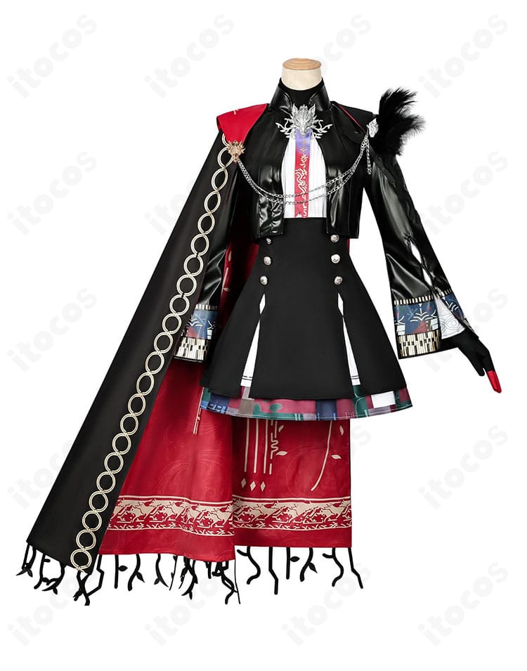 アークナイツ ラップランド 荒廃テイスト衣装の正面全体像。装飾とシルエットが分かる写真