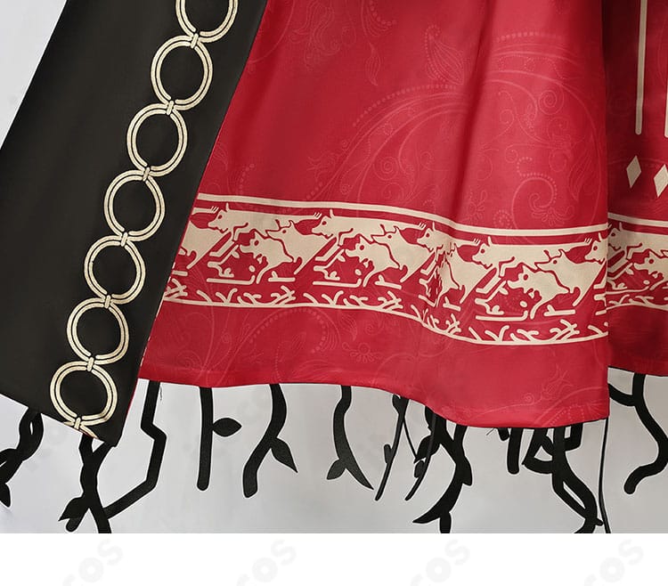 ラップランド衣装のマント内側装飾。裏地デザインと質感のアップ