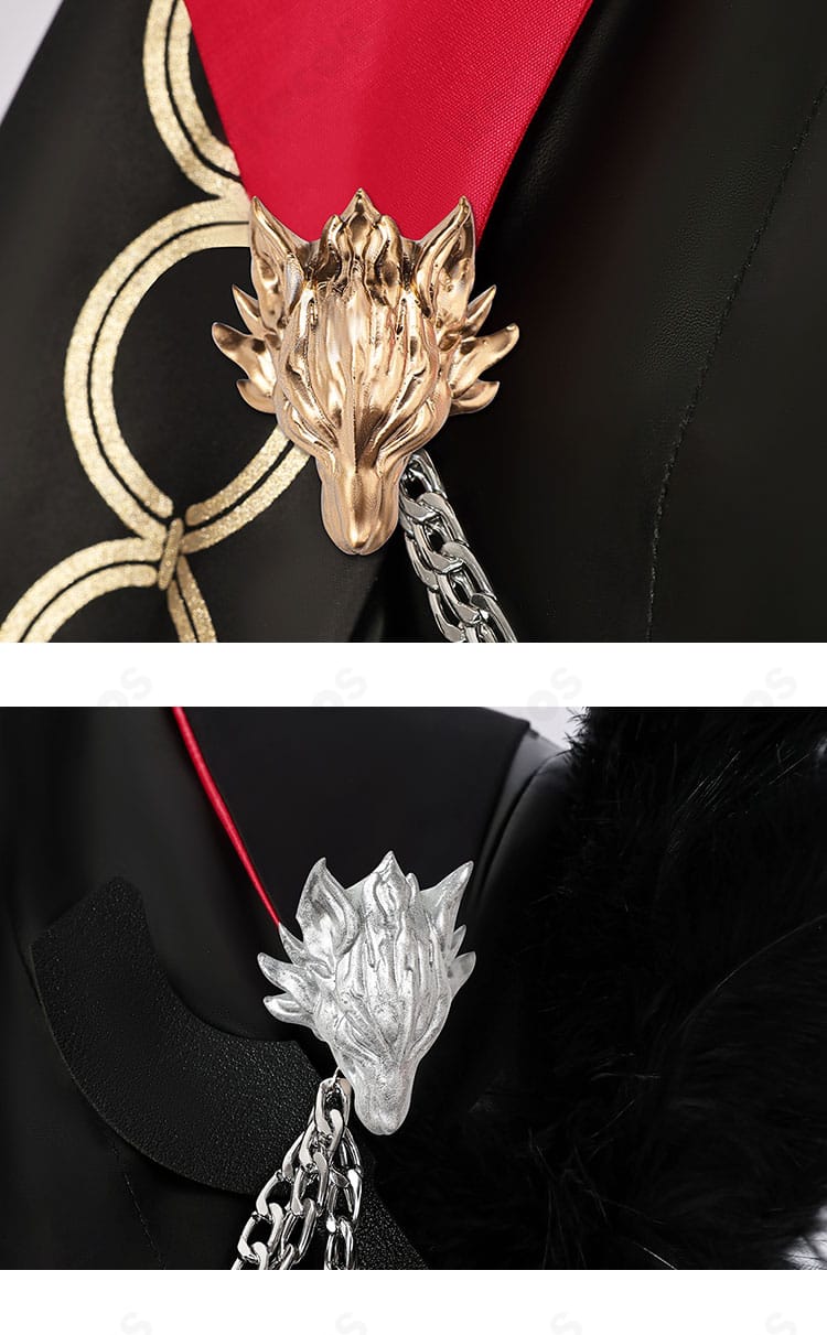 ラップランド衣装の襟装飾アップ。高再現のデザインと縫製を確認