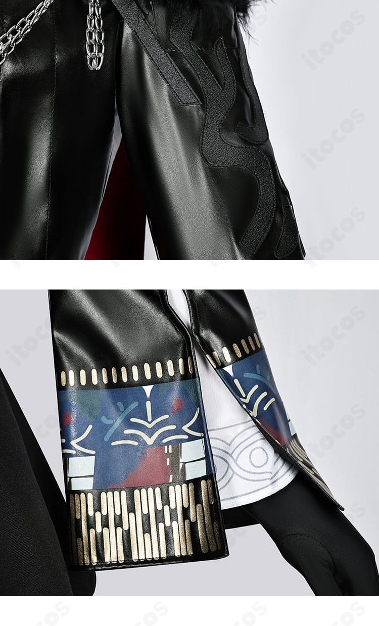 ラップランド衣装の左袖装飾アップ。ステッチとパーツ配置の詳細