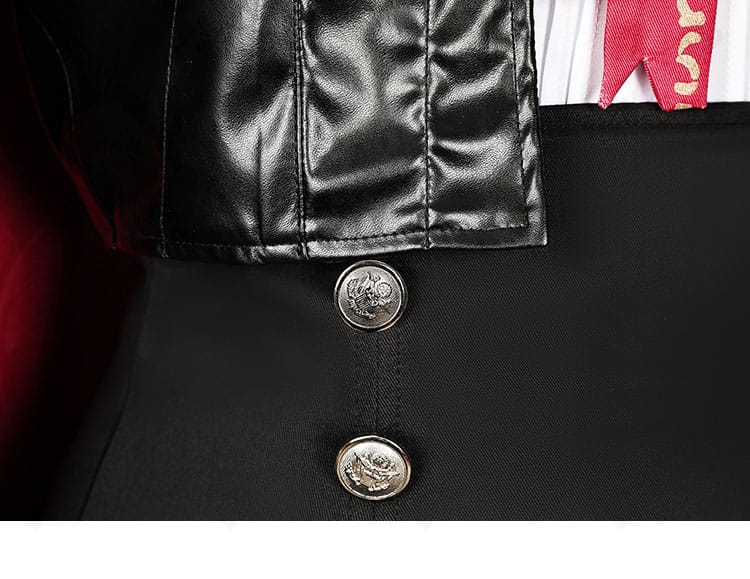 ラップランド衣装のウエストボタン装飾。シンプルで洗練されたデザイン