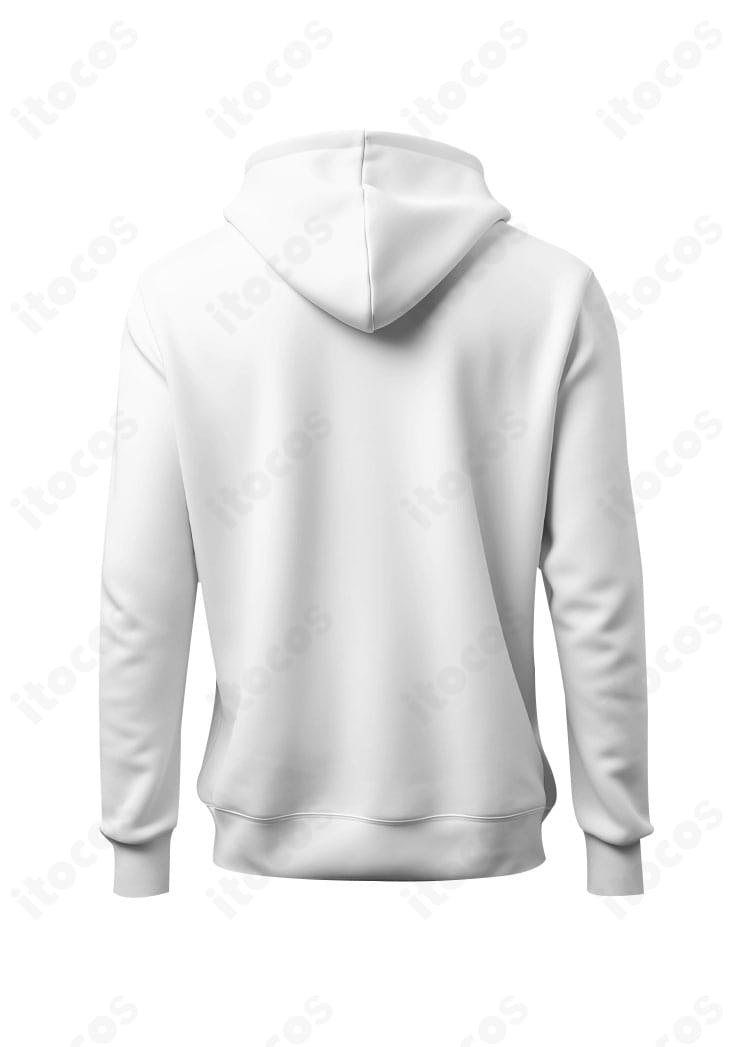 恋と深空 セイヤ『躍動する光』背面。背中の意匠ラインとフードのボリューム、後ろ姿のシルエットが分かる画像。