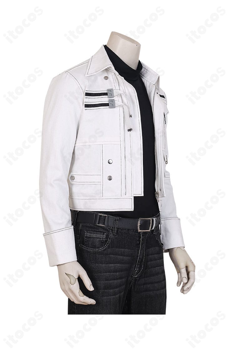 恋と深空 セイヤ『時のかけら』コスプレ衣装の右側面。肩から裾にかけてのラインと装飾配置が見える。