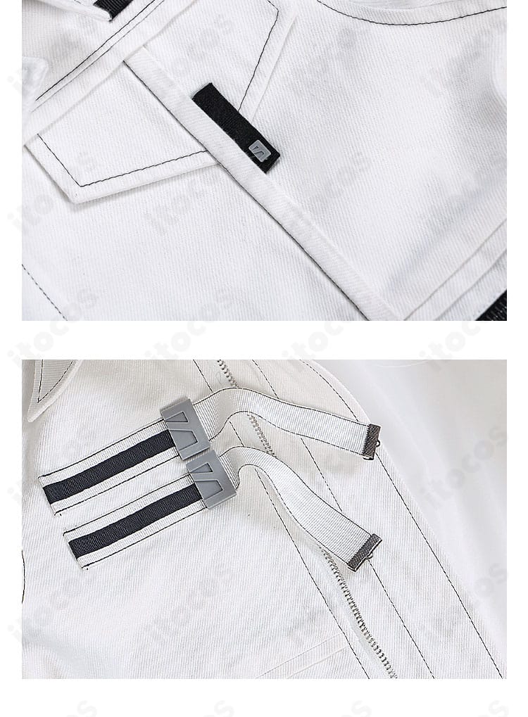 恋と深空 セイヤ『時のかけら』コスプレ衣装の胸部装飾アップ。モチーフ配置と質感を確認できる。