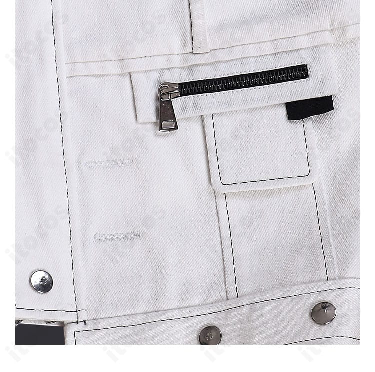 恋と深空 セイヤ『時のかけら』コスプレ衣装の装飾ディテール全般。コート表面の意匠とステッチを強調。