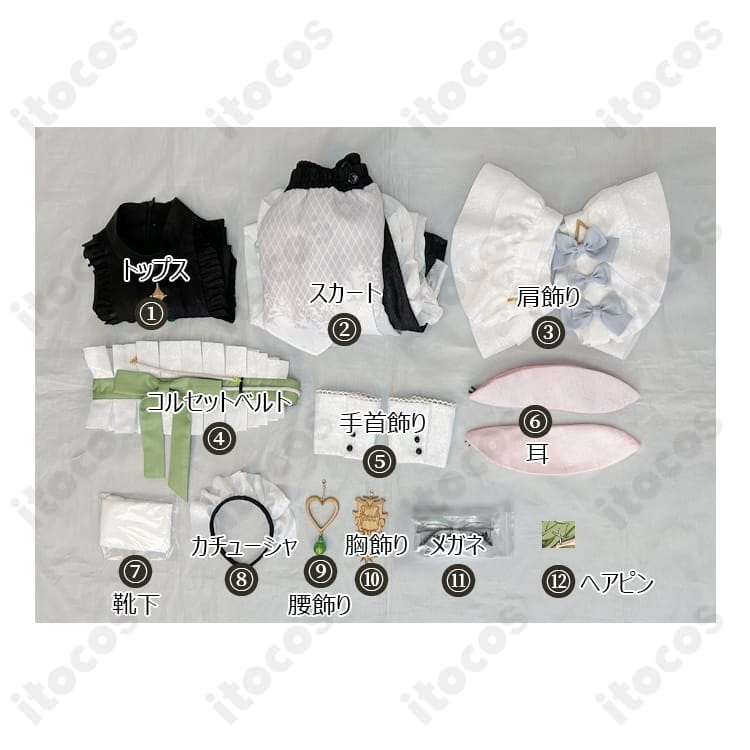 NU:カーニバル オリビン メイド服 高再現コスプレ衣装｜軽やか着用感と華やか装飾で撮影映え - 4枚目の画像