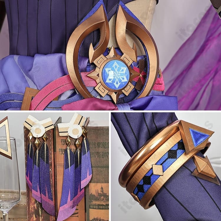 原神 シトラリ コスプレ衣装｜高再現レオタード一式でエレガントに映える、動きやすい完成セット - 4枚目の画像