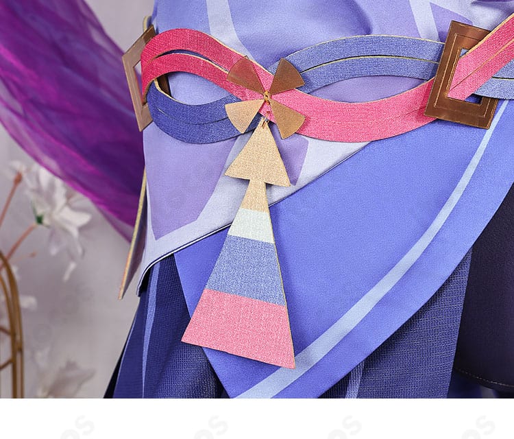 原神 シトラリ 腰まわり紐帯の装飾ディテール。結び目と垂れの表情、色合わせを確認できます。