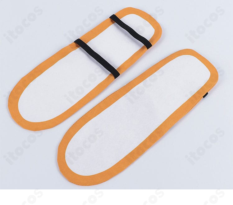 手飾りのデザイン詳細。素材の質感と固定ベルトの構造が分かるクローズアップ