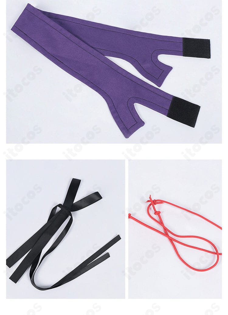 手首飾りとリボンのアクセサリー。素材の光沢と留め具が見える近接画像