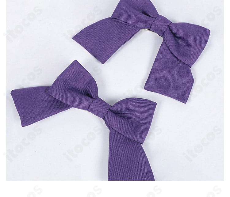 蝶結びヘアアクセのクローズアップ。リボンの張り感と結び目の仕上げを示す画像